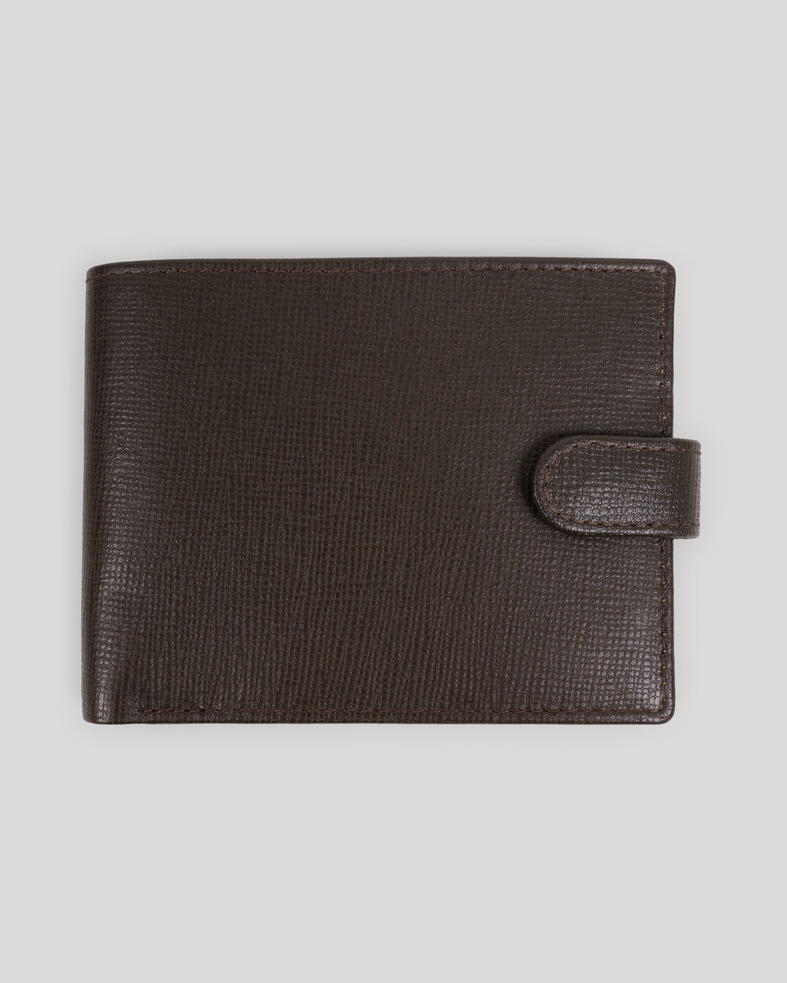 Steel & Jelly Men’s Findon Saffiano Leather Wallet With Popper Fastening